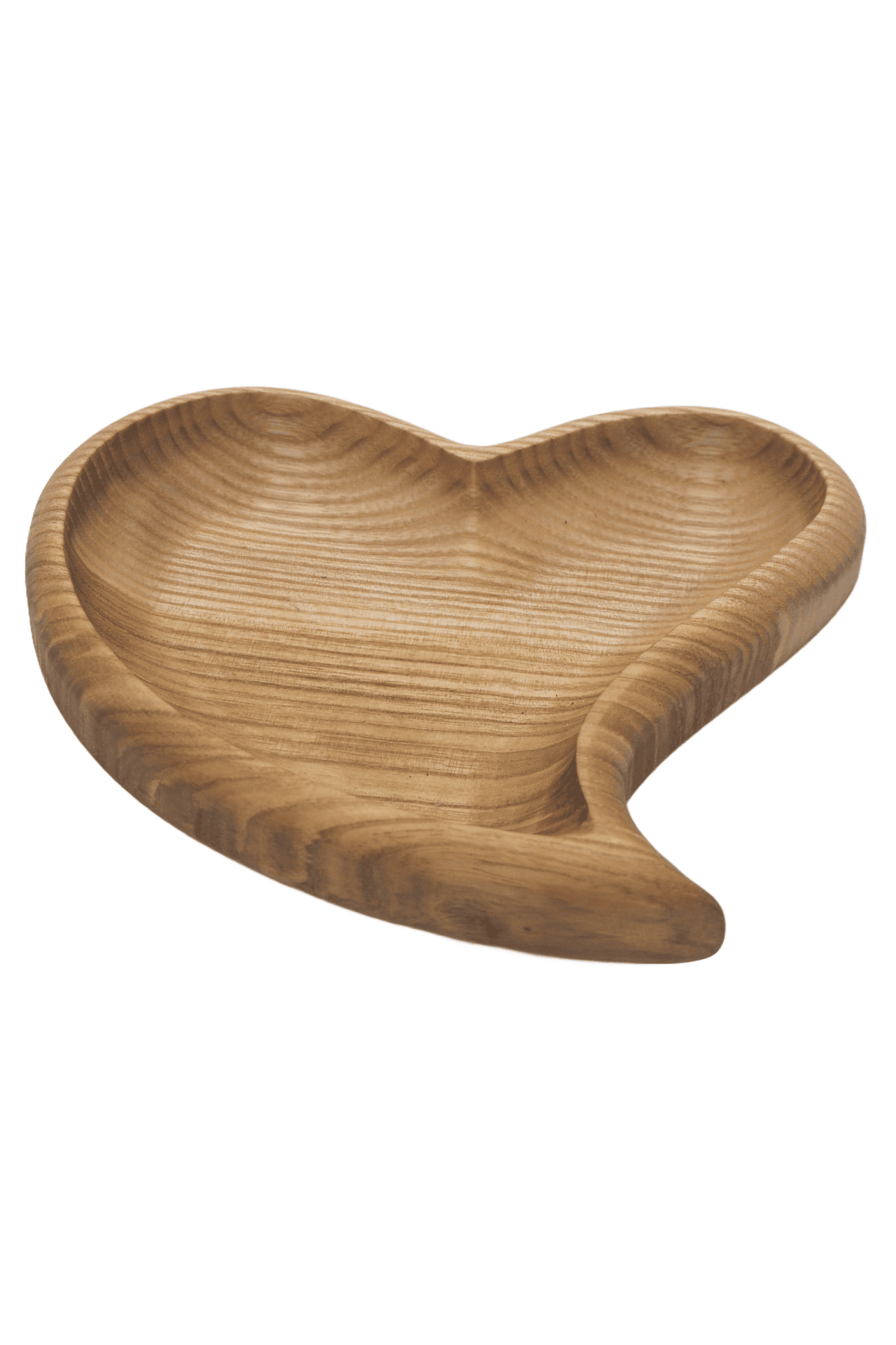 Drewniana miska na przekąski o kształcie serca
