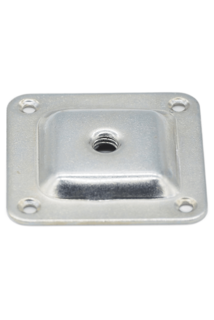 Bacha montażowa prosta o kształcie kwadratu i wymiarach 58x58 mm, wykonana ze stali, widoczna od góry