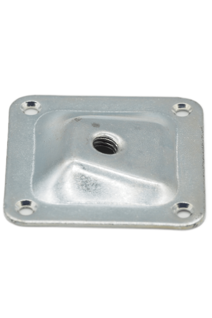 Bacha montażowa skośna o kształcie kwadratu i wymiarach 58x58 mm, wykonana ze stali, widoczna od góry