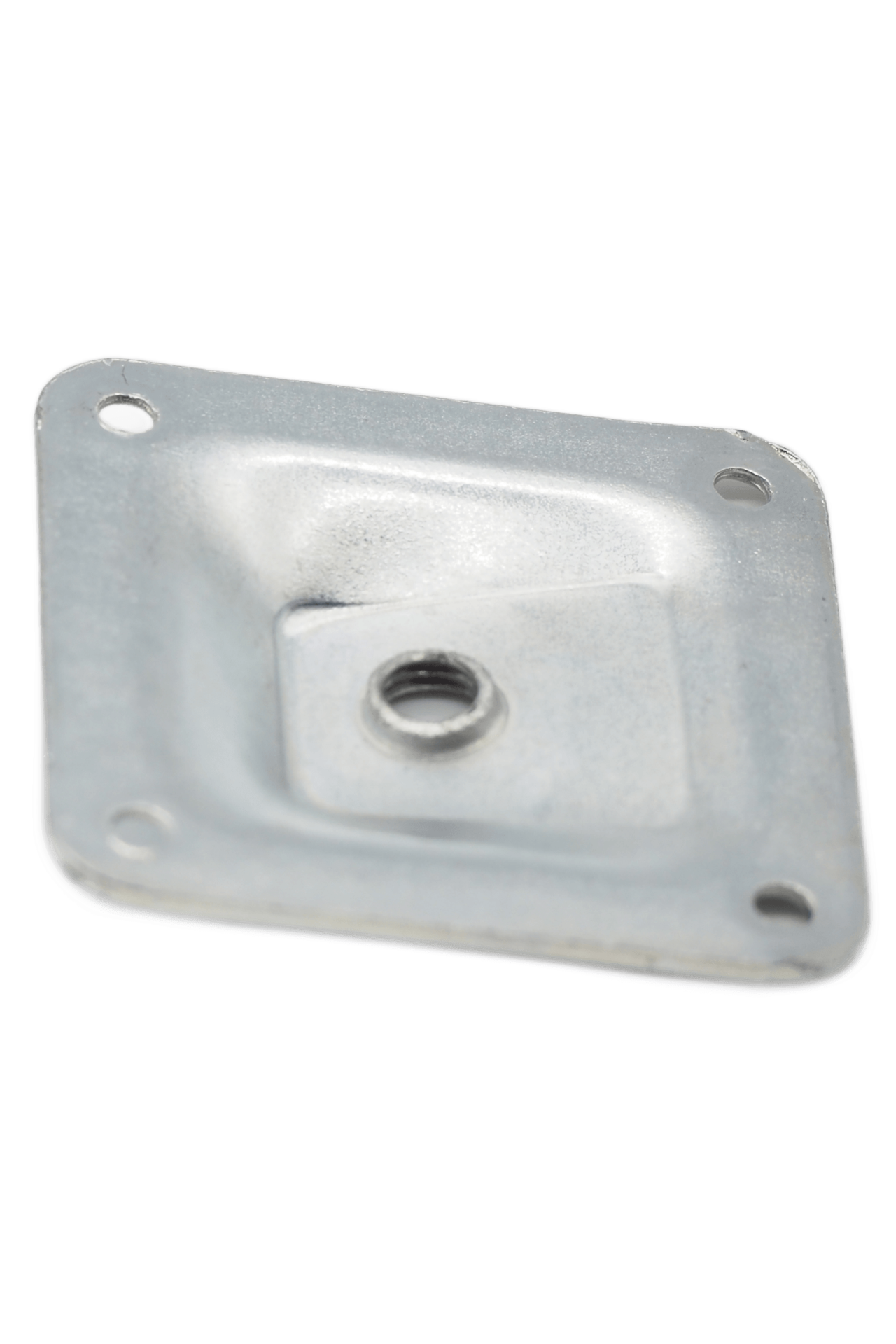 Bacha montażowa skośna o kształcie kwadratu i wymiarach 58x58 mm, wykonana ze stali, widoczna od dołu