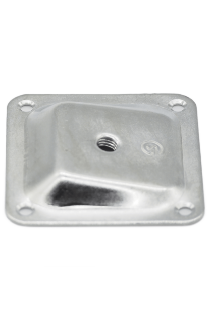 Bacha montażowa skośna o kształcie kwadratu i wymiarach 68x68 mm, wykonana ze stali, widoczna od góry