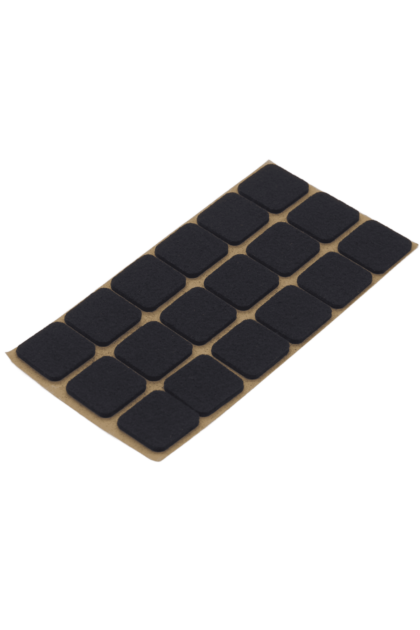 Opakowanie samoprzylepnych podkładek filcowych o kształcie kwadratu w kolorze czarnym - 18 szt.
