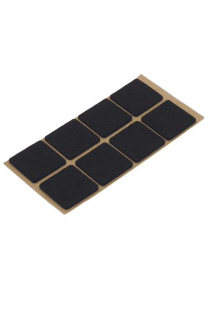 Opakowanie samoprzylepnych podkładek filcowych o kształcie kwadratu w kolorze czarnym - 8 szt.