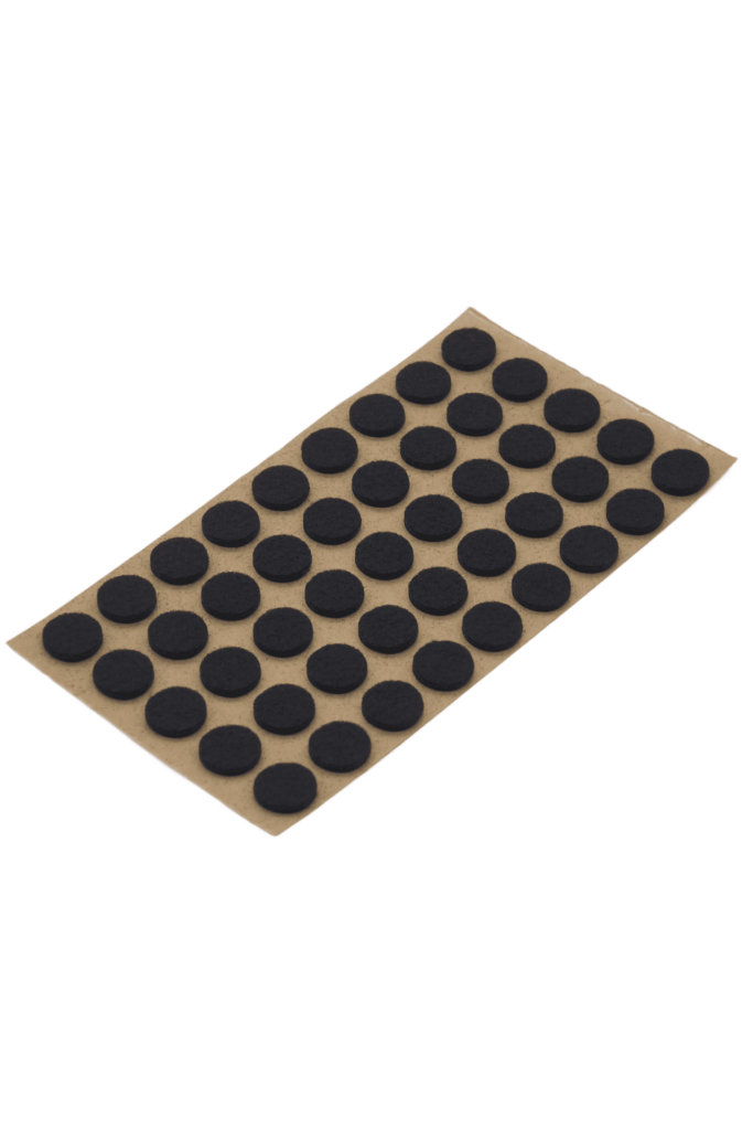 Opakowanie samoprzylepnych podkładek filcowych o kształcie koła w kolorze czarnym - 45 szt.