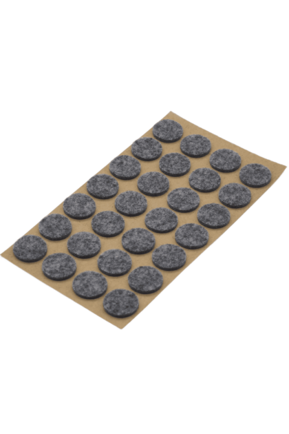 Opakowanie samoprzylepnych podkładek filcowych o kształcie koła w kolorze szarym - 28 szt.