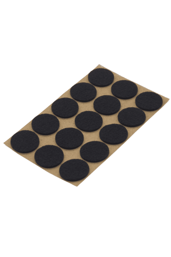 Opakowanie samoprzylepnych podkładek filcowych o kształcie koła w kolorze czarnym - 15 szt.