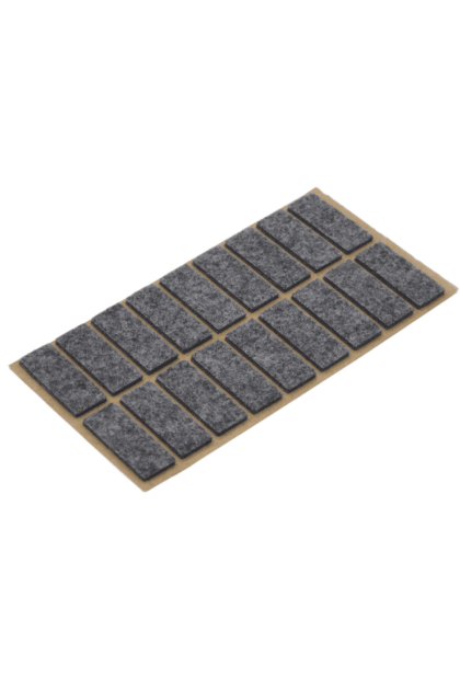 Opakowanie samoprzylepnych podkładek filcowych o kształcie prostokąta w kolorze szarym - 18 szt.
