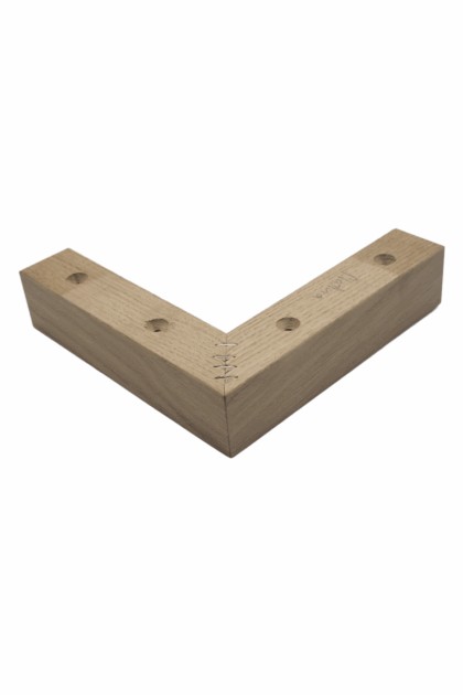 Narożna noga do mebli z drewna dębowego bezbarwna