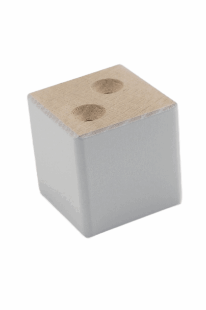 Noga meblowa kostka bukowa w kolorze białym