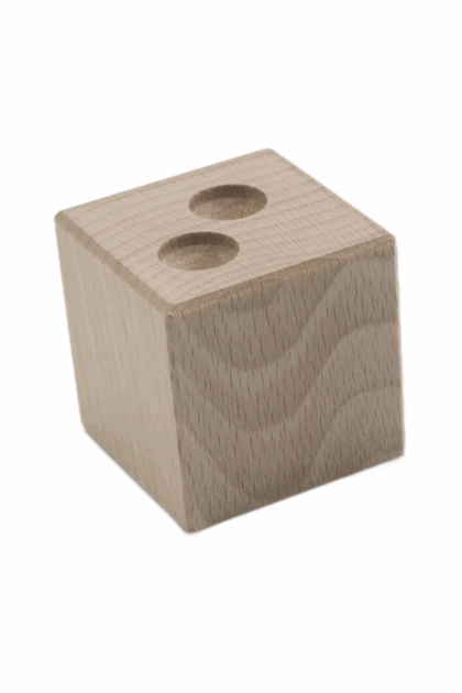 WD169 – Noga drewniana KOSTKA 45x45x45 BUK kolor - naturalne